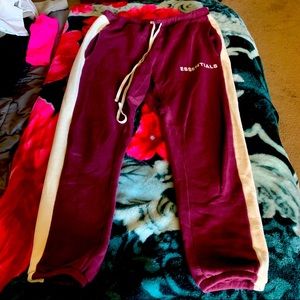 Essentials Maroon Sweatpants